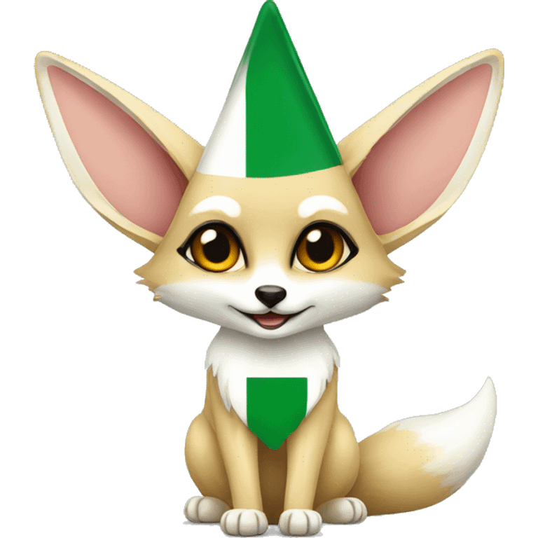 Fennec with algerian flag emoji