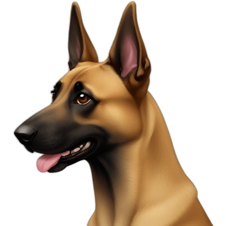 Belgian Malinois and humman emoji