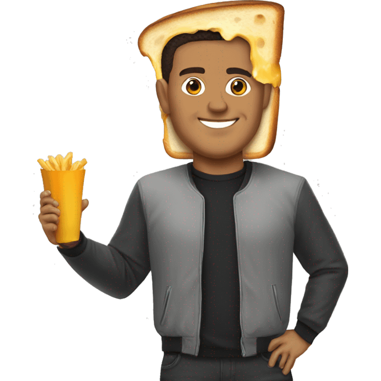 Ronaldo with a grilled cheese emoji