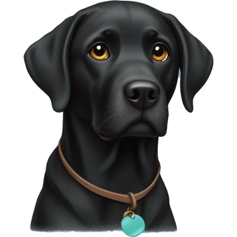 Labrador black emoji