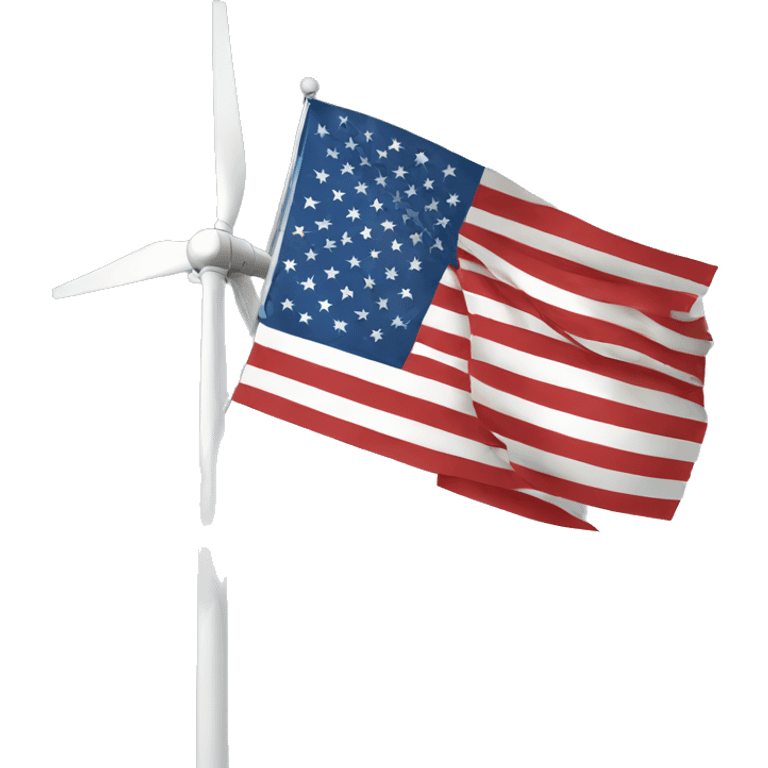 Wind turbine usa flag emoji