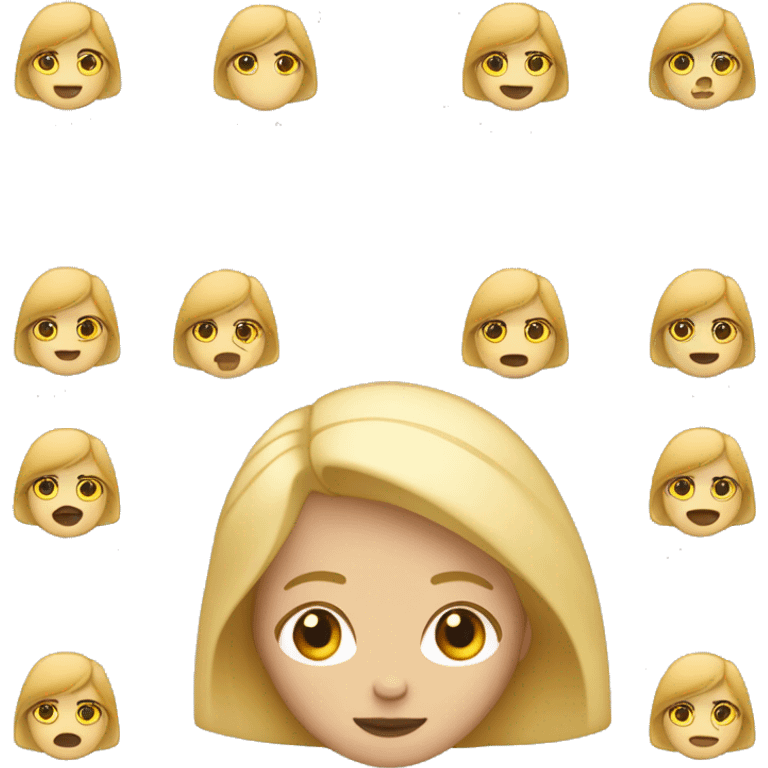 une femme banche avec les cheveux rouge et blond emoji