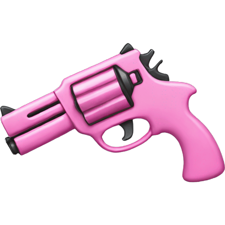 Pink gun with bow emoji