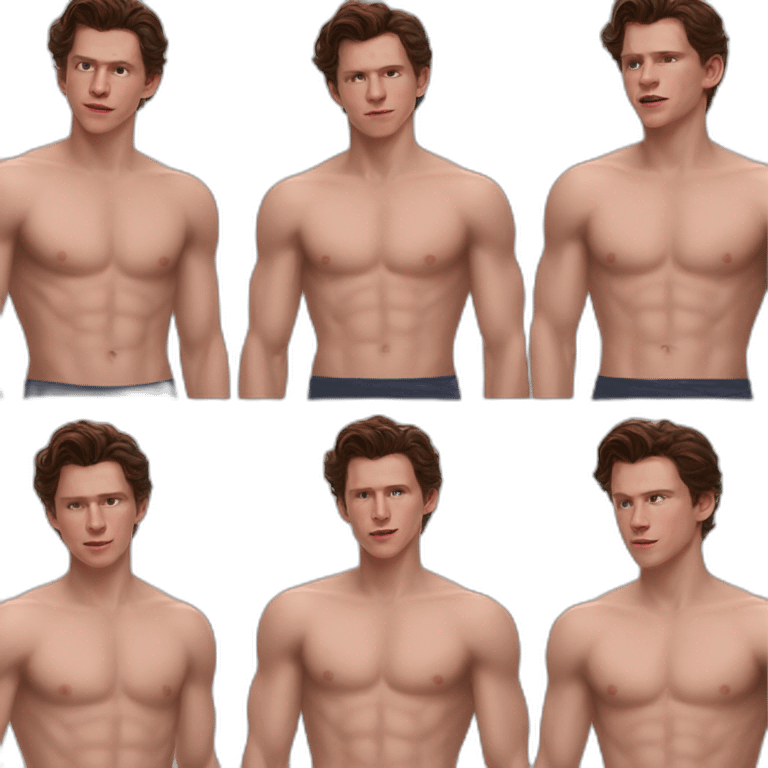 Tom holland spiderman shirtless emoji