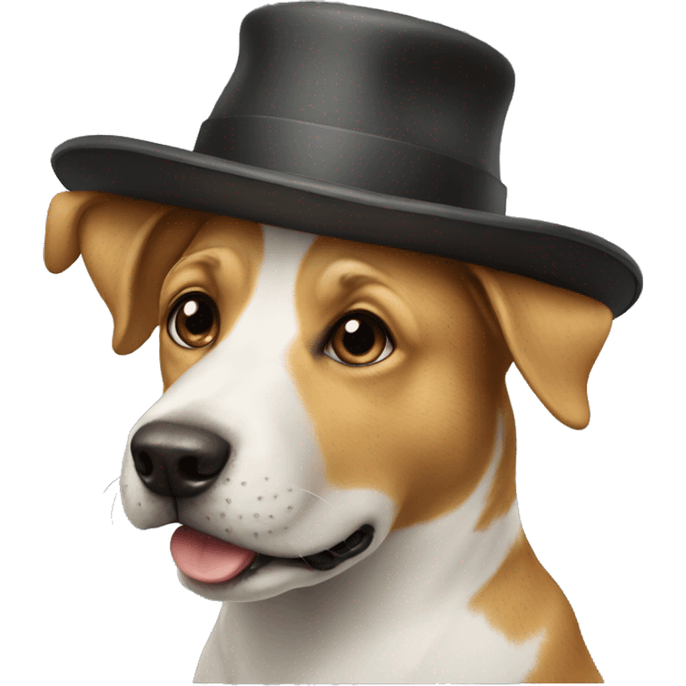 Dog with a hat  emoji