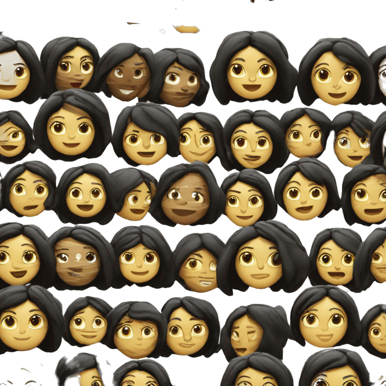 Mujer blanca cabello largo negro emoji