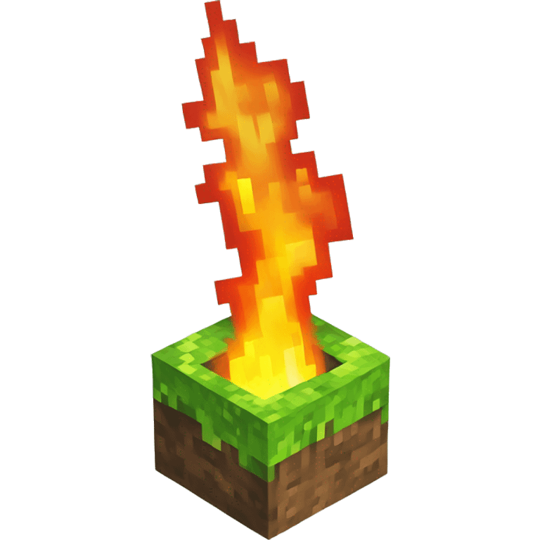 Minecraft creeper on fire emoji