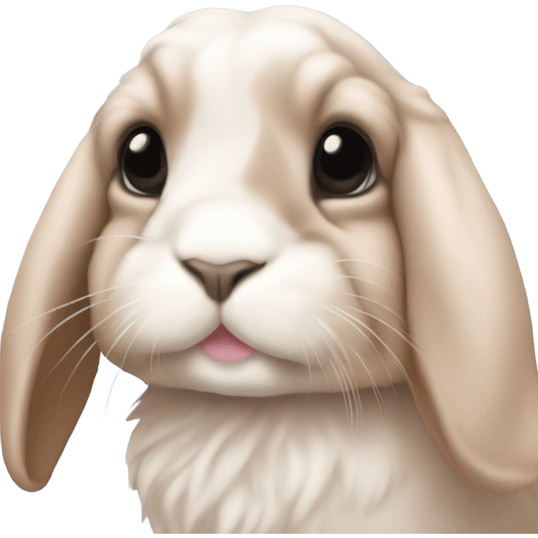 Pink Holland lop emoji