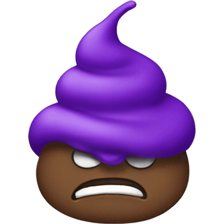 Purple poop emoji