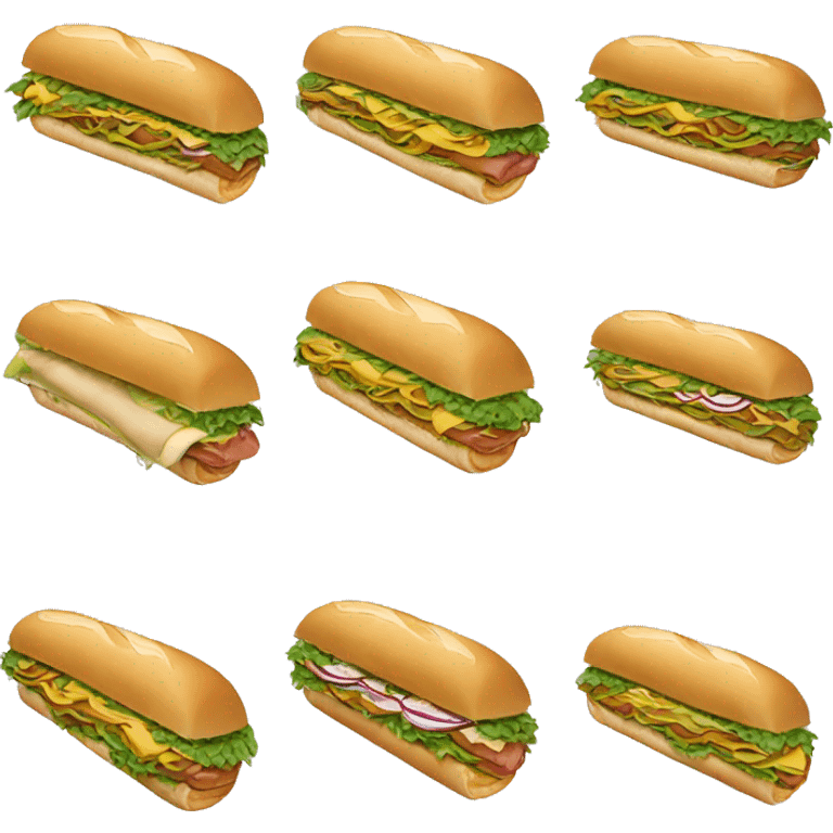 Subway foot long sandwich emoji