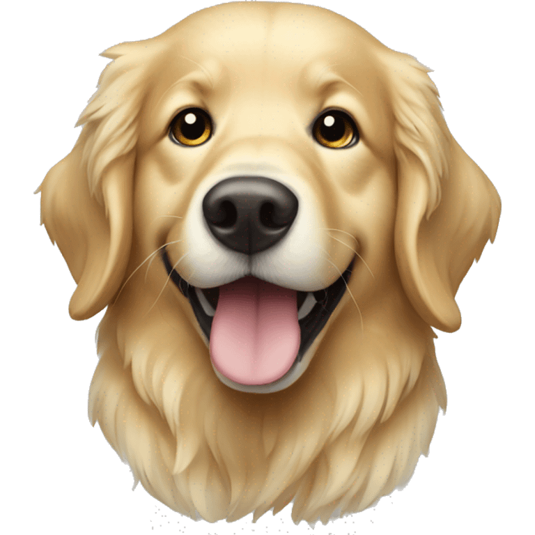 Winter golden retriever emoji