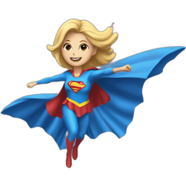 Supergirl fly in the sky emoji