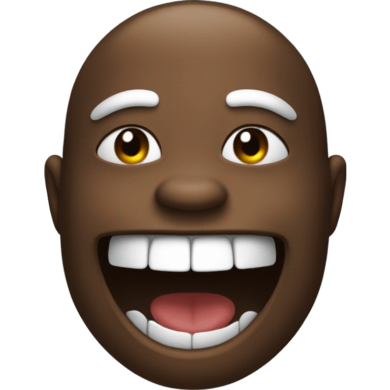 black emoji laughing hard emoji