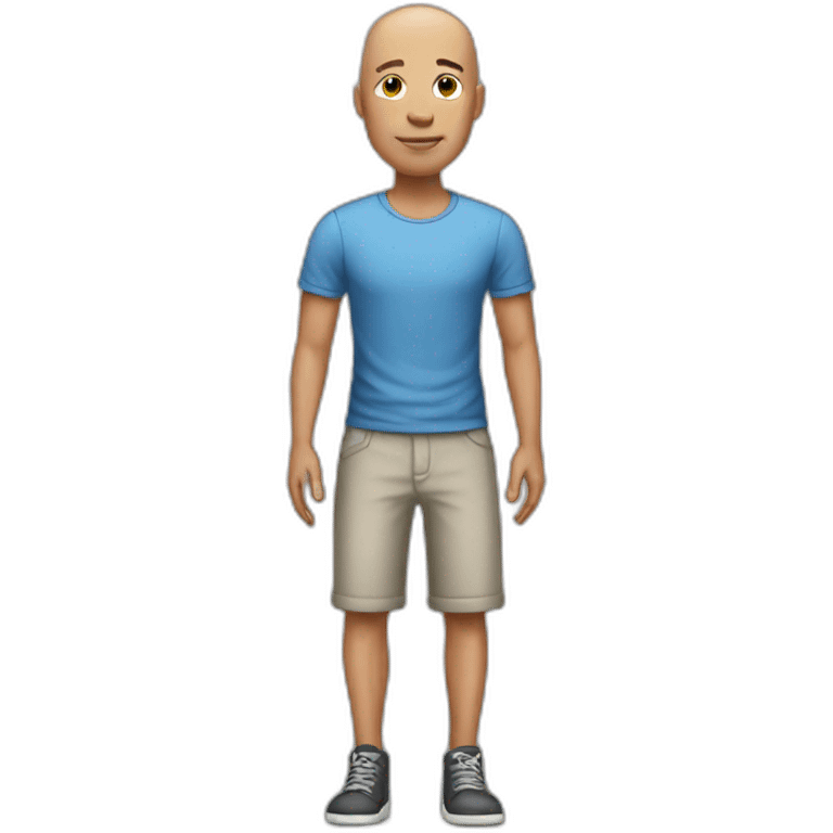 Bald guy thin legs emoji