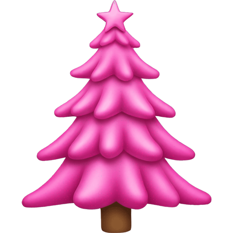 Pink Christmas tree emoji