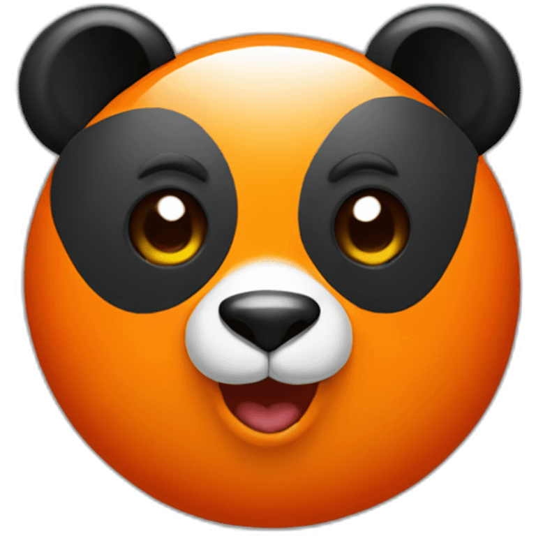 A panda orange emoji