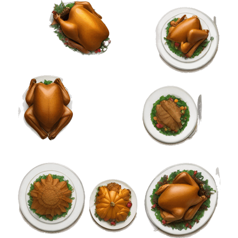 Thanksgiving dining table emoji