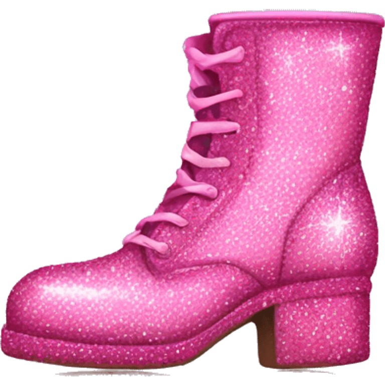 Pink Glitter boots emoji