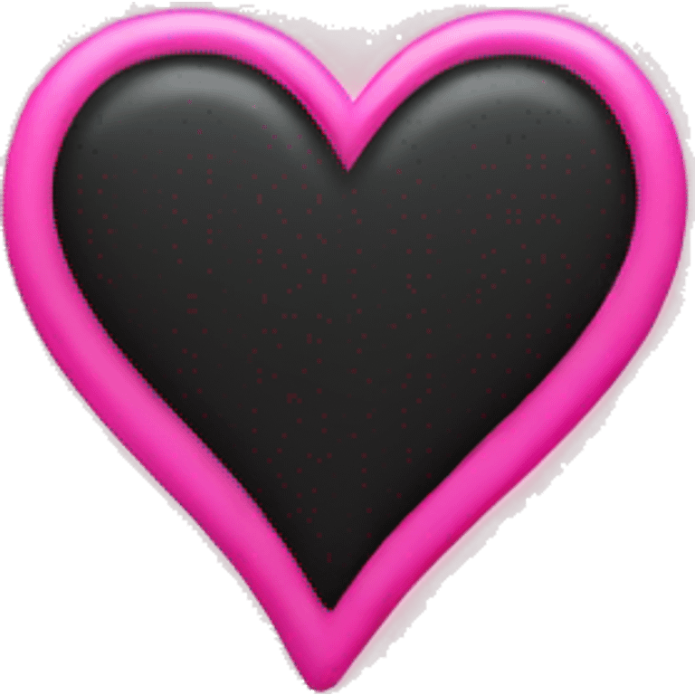 Black and pink heart emoji