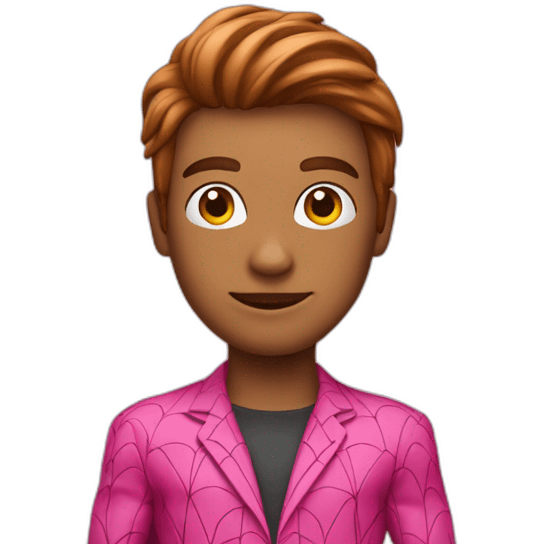 Spiderman with a pink suit emoji