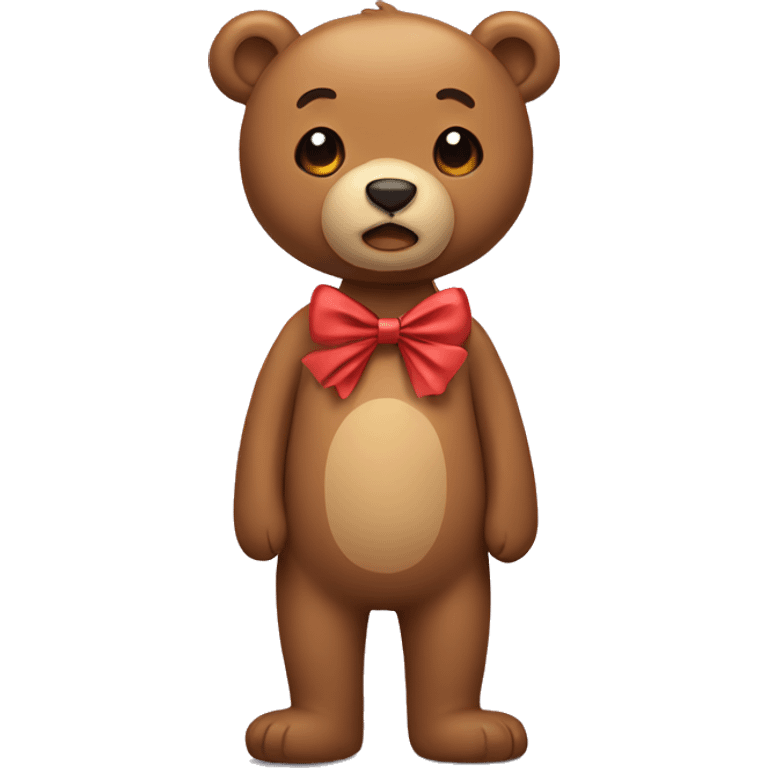 Light brown bear with a bow emoji