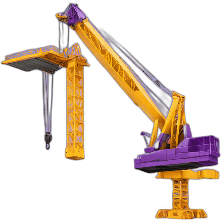 purple construction crane emoji