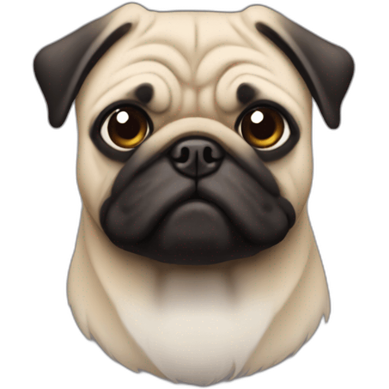 pug with a white beard emoji