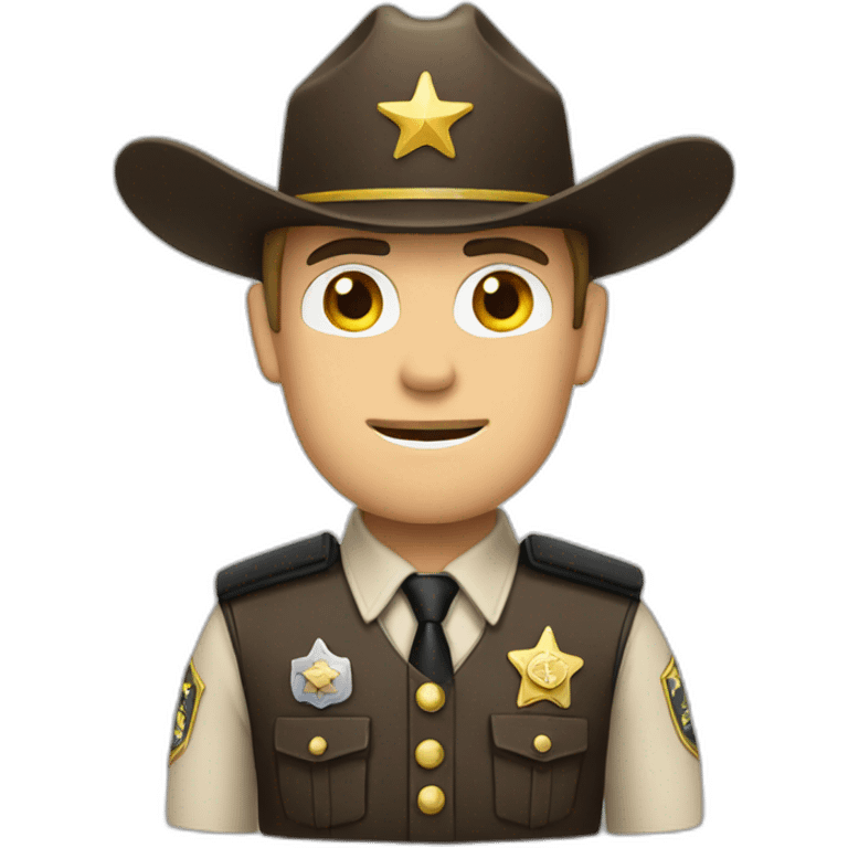 a white sheriff showing his badge emoji