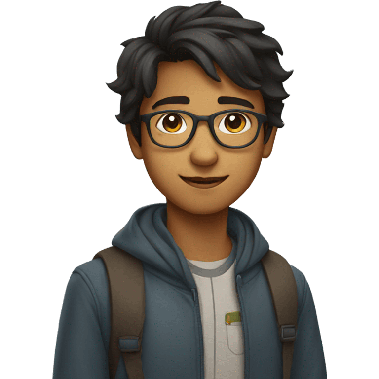 A 15 year old Indian boy wearing glasses and a turbant emoji