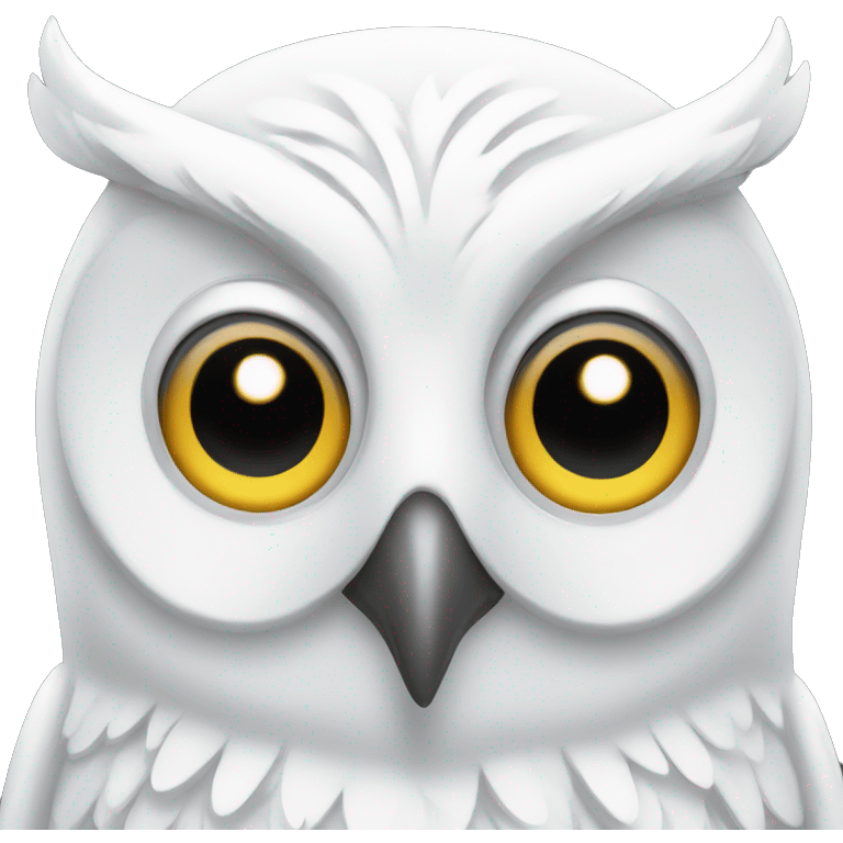 white owl smiling emoji