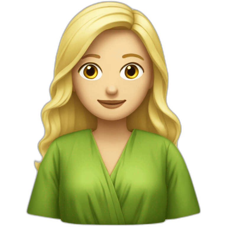 une avocate blonde avec la robe d'avocate emoji