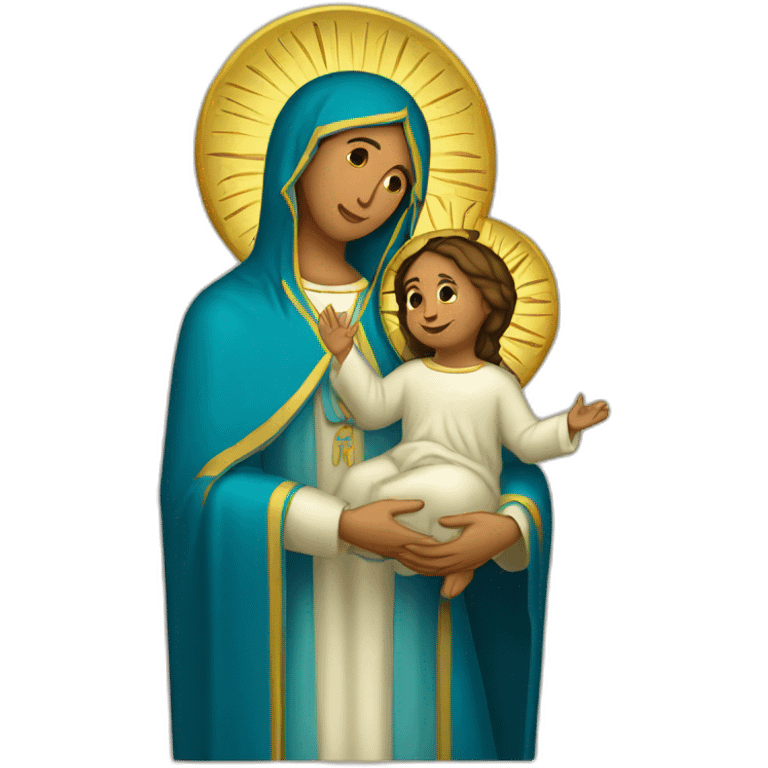 Virgen maria y Jesús emoji