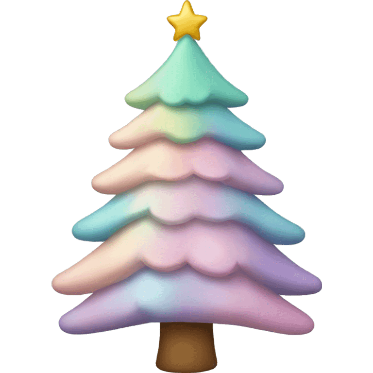 Pastel Christmas tree emoji