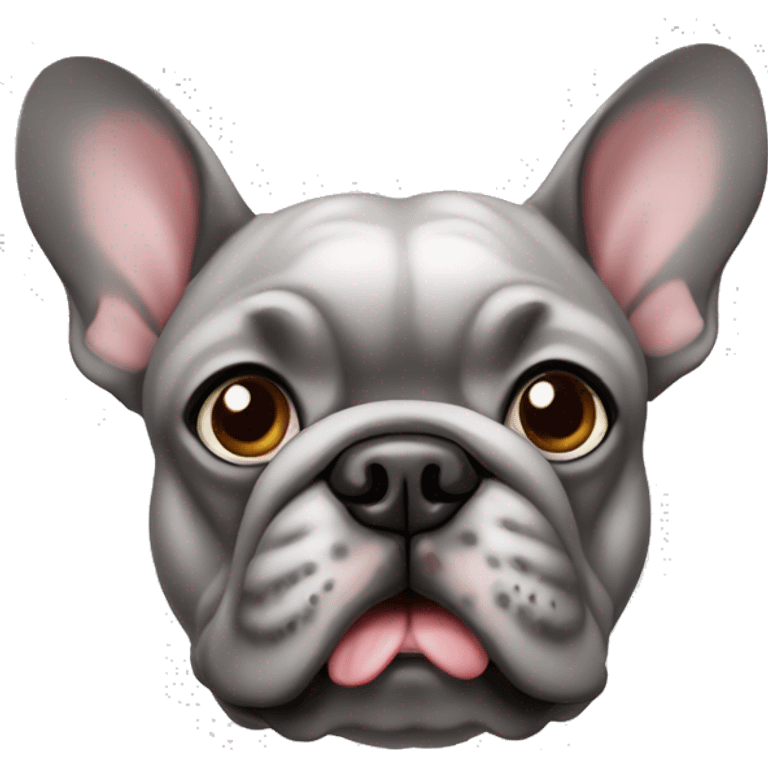 Bouledogue français gris emoji