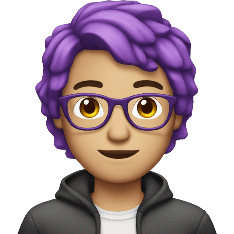 emoji purple hair and glasses emoji