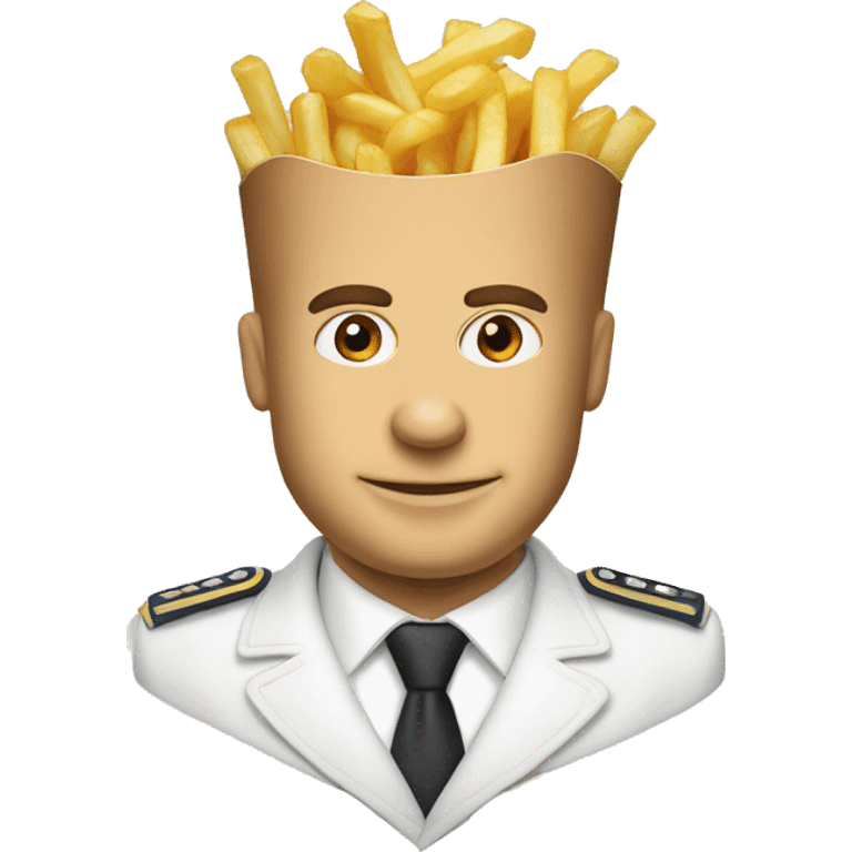 macron monge des frites emoji