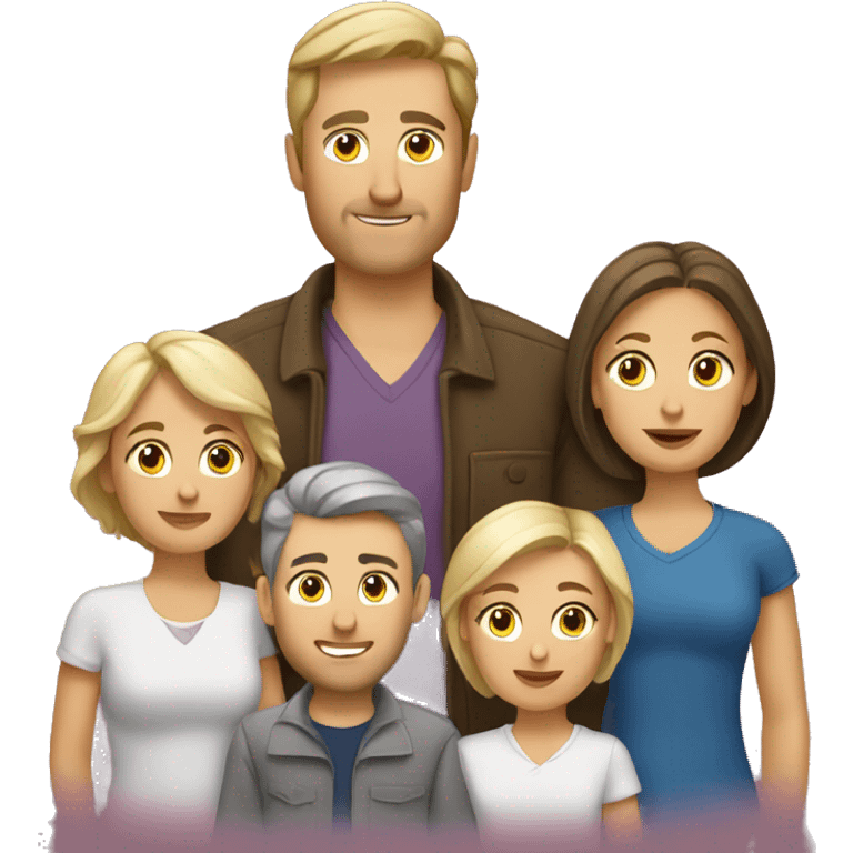 caucasian family emoji