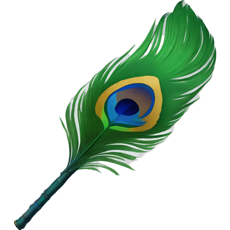 peacock feather with flute emoji