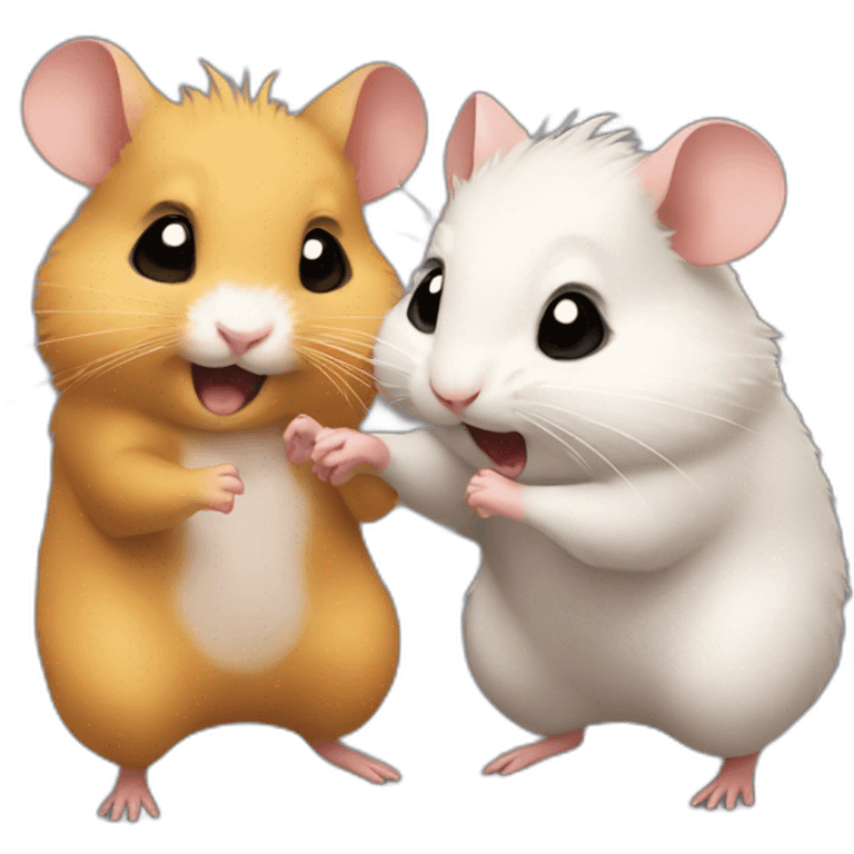 Hamsters dance battle emoji