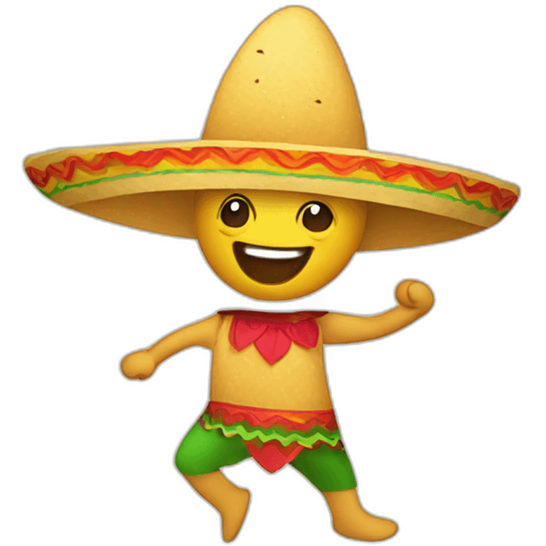 Happy mexican taco dancing emoji