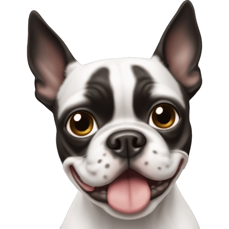 Perro boston terrier emoji