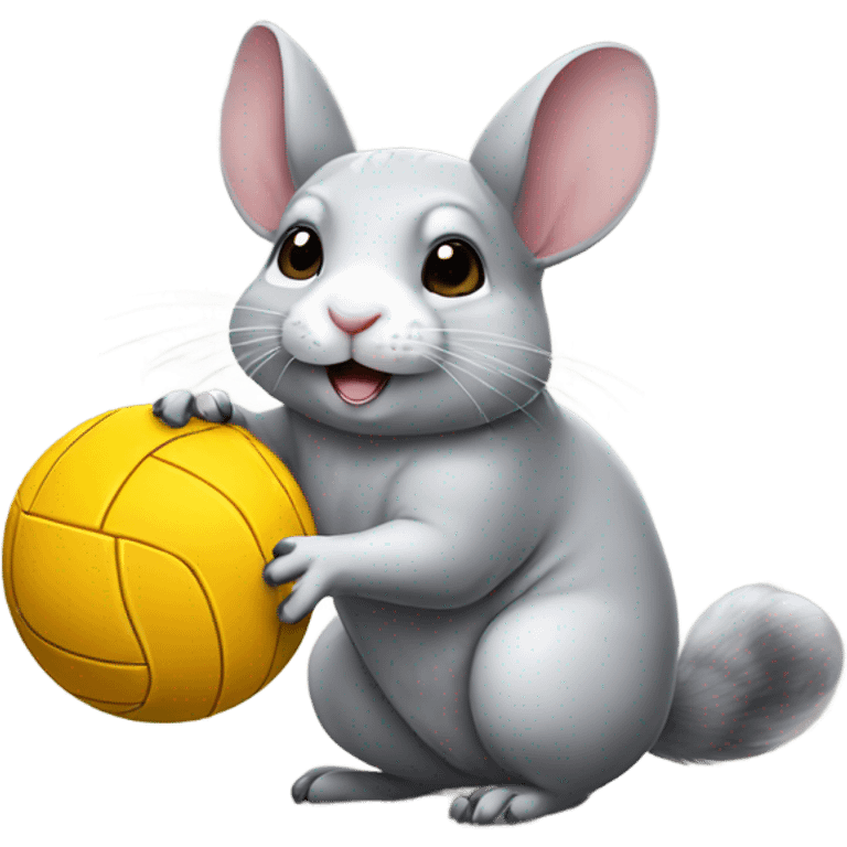 Chinchilla playing volleyball  emoji