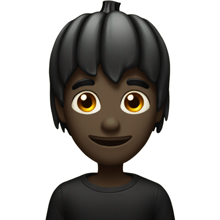 A black pumpkin  emoji