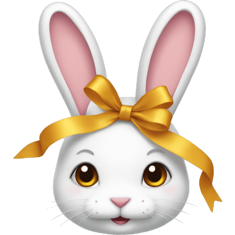 Bunny with ribbon on head emoji