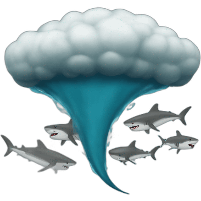 tornado with sharks emoji