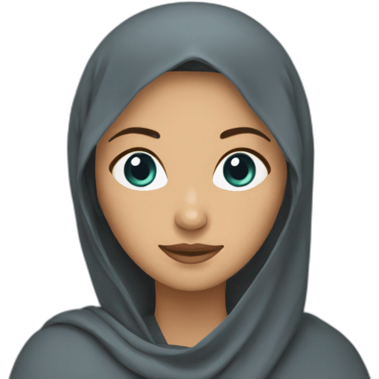 afghan woman with blue burqa emoji