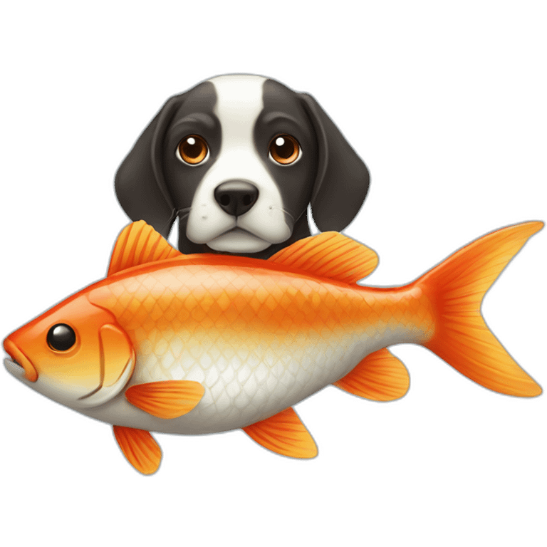 Un chien sur poissons  emoji