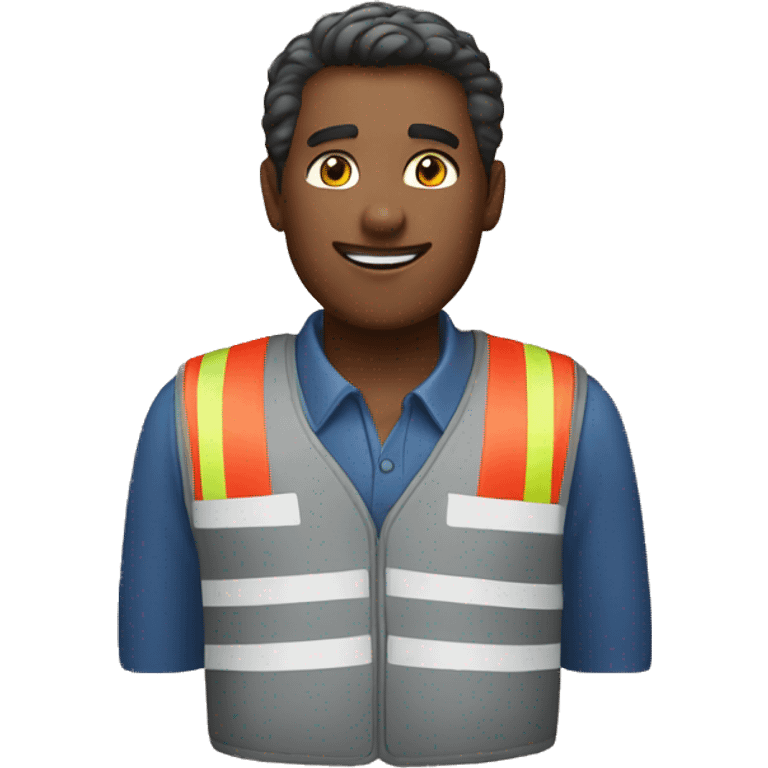 A volunteer wearing a red vest. emoji