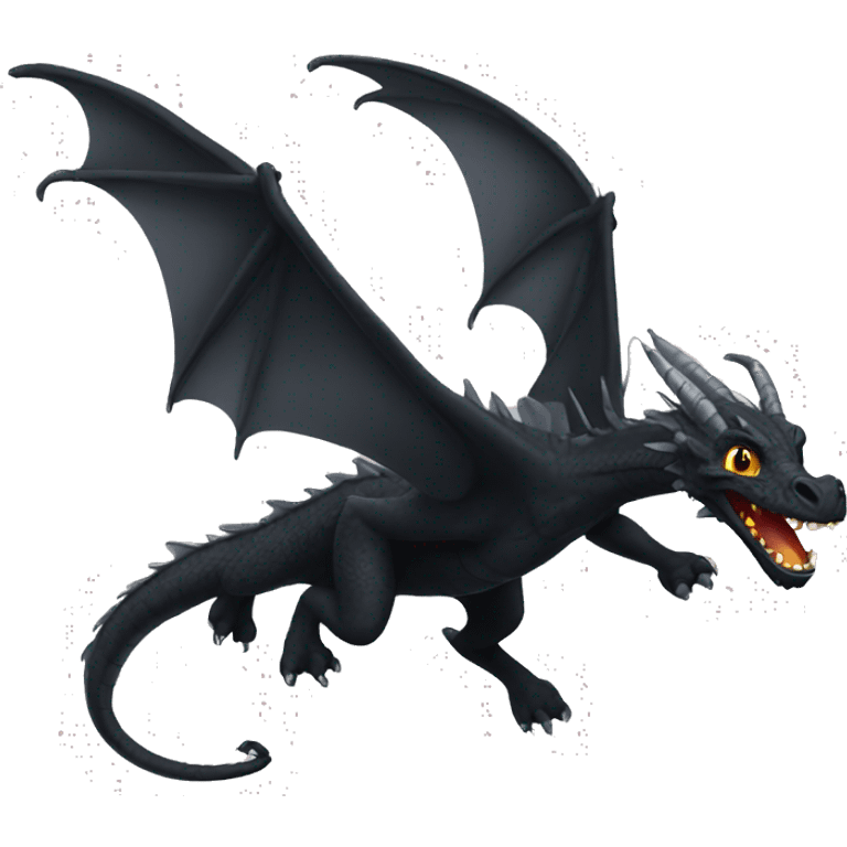 flying black dragon emoji