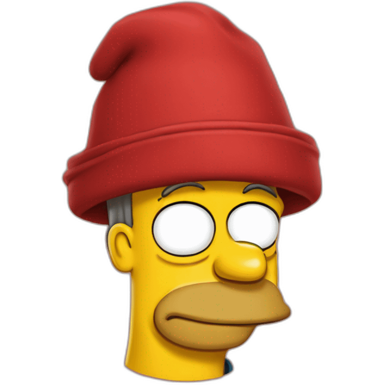 Simpson in a red Moroccan hat emoji